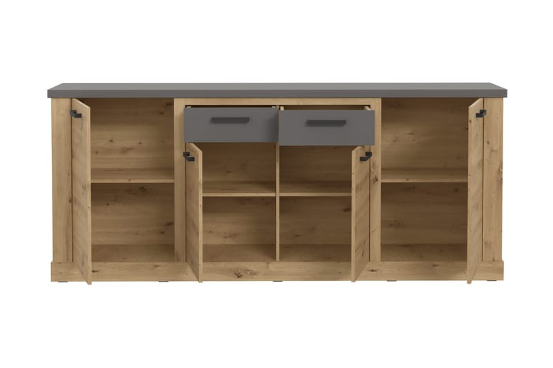 TIZOL Sideboard 90x213 cm Brun/Grå - Förvaring - Förvaringsmöbler - Skänkar & sideboards