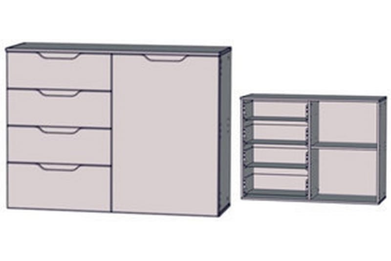 VENTURI Skänk 110 Dörr Högglans - Förvaring - Förvaringsmöbler - Skänkar & sideboards