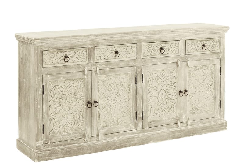 VIMALA Sideboard 179x40 cm Cremevit - Förvaring - Förvaringsmöbler - Skänkar & sideboards