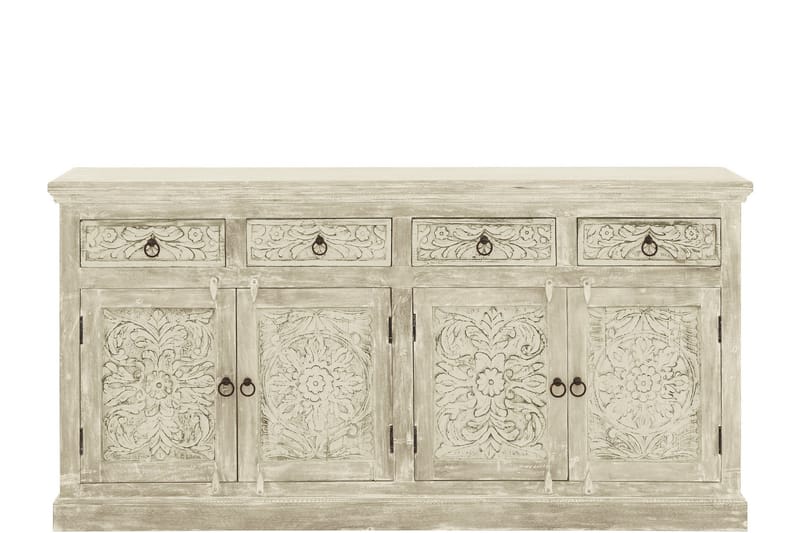 VIMALA Sideboard 179x40 cm Cremevit - Förvaring - Förvaringsmöbler - Skänkar & sideboards