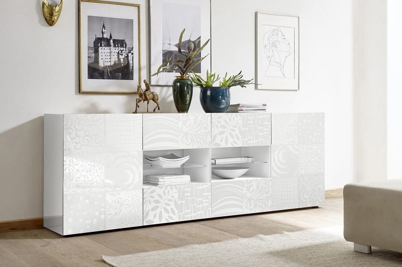 WALENS Sideboard 241 4 Hyllor Vit - Förvaring - Förvaringsmöbler - Skänkar & sideboards