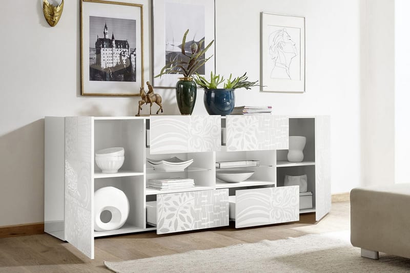 WALENS Sideboard 241 4 Hyllor Vit - Förvaring - Förvaringsmöbler - Skänkar & sideboards