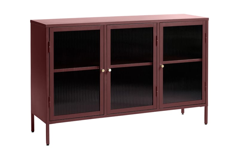 ZIZOU Sideboard 3 delar 132 cm Röd - Förvaring - Förvaringsmöbler - Skänkar & sideboards