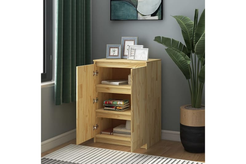 Skänk 60x36x84 cm massivt furuträ - Brun - Förvaring - Förvaringsmöbler - Skänkar & sideboards