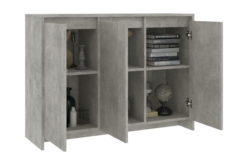 Skänk betonggrå 102x33x75 cm spånskiva - Betonggrå - Förvaring - Förvaringsmöbler - Skänkar & sideboards