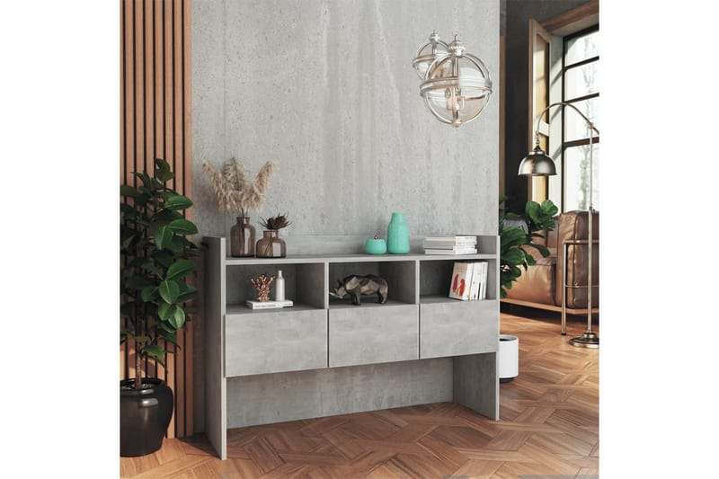 Skänk betonggrå 105x30x70 cm spånskiva - Grå - Förvaring - Förvaringsmöbler - Skänkar & sideboards