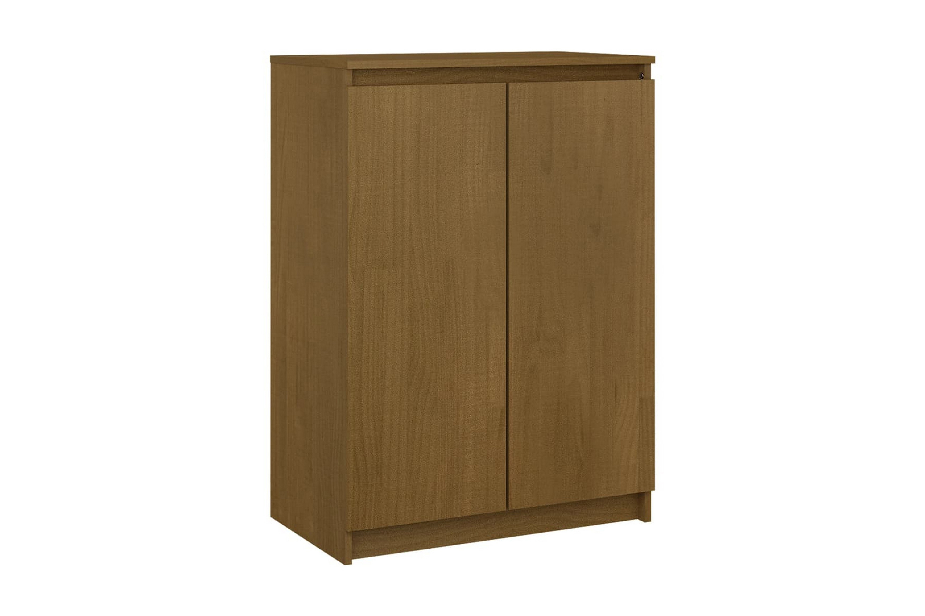 Skänk honungbrun 60x36x84 cm massivt furuträ – Brun