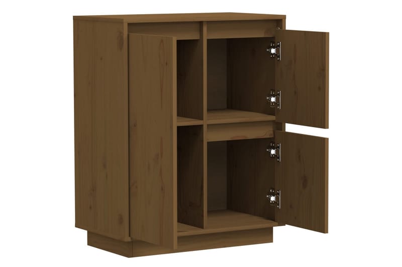 Skänk honungsbrun 60x34x75 cm massiv furu - Brun - Skänkar & sideboards