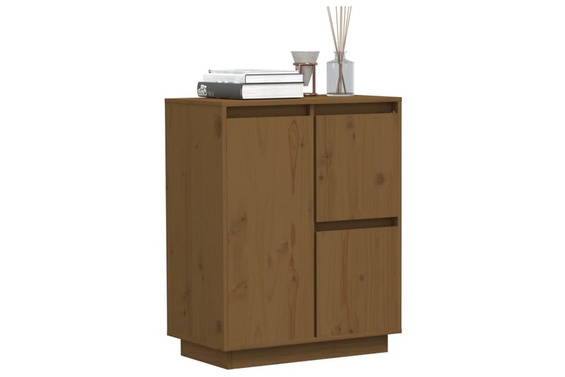 Skänk honungsbrun 60x34x75 cm massiv furu - Brun - Skänkar & sideboards