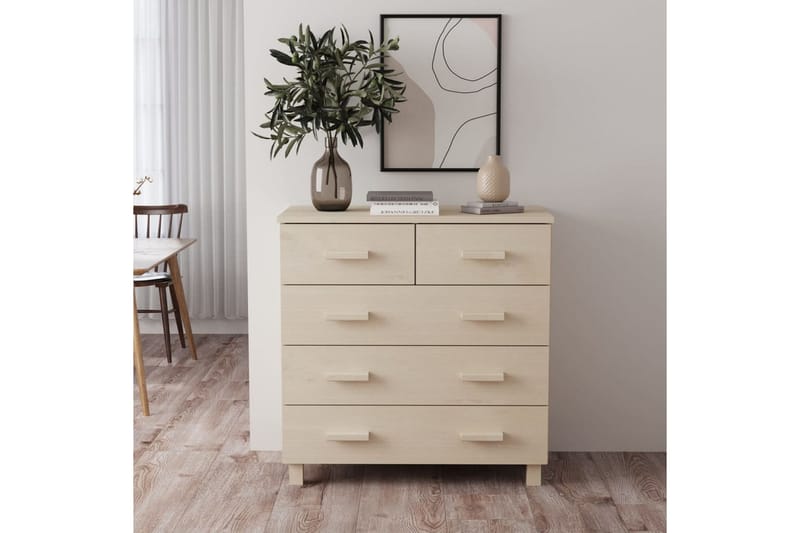 Skänk honungsbrun 79x40x80 cm massiv furu - Honung - Förvaring - Förvaringsmöbler - Skänkar & sideboards