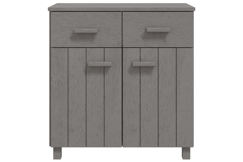 Skänk ljusgrå 79x40x80 cm massiv furu - Ljusgrå - Förvaring - Förvaringsmöbler - Skänkar & sideboards