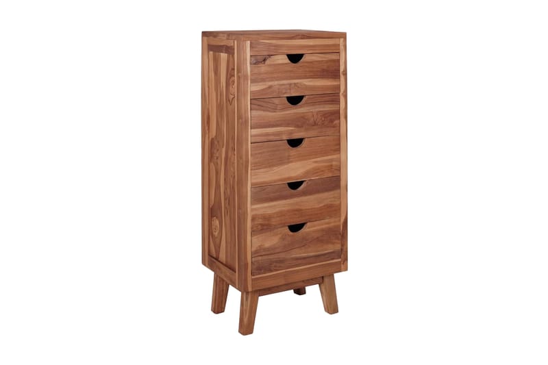 Skänk med 5 lådor 40x30x100 cm massiv teak - Brun - Förvaring - Förvaringsmöbler - Skänkar & sideboards