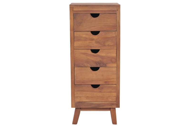 Skänk med 5 lådor 40x30x100 cm massiv teak - Brun - Förvaring - Förvaringsmöbler - Skänkar & sideboards