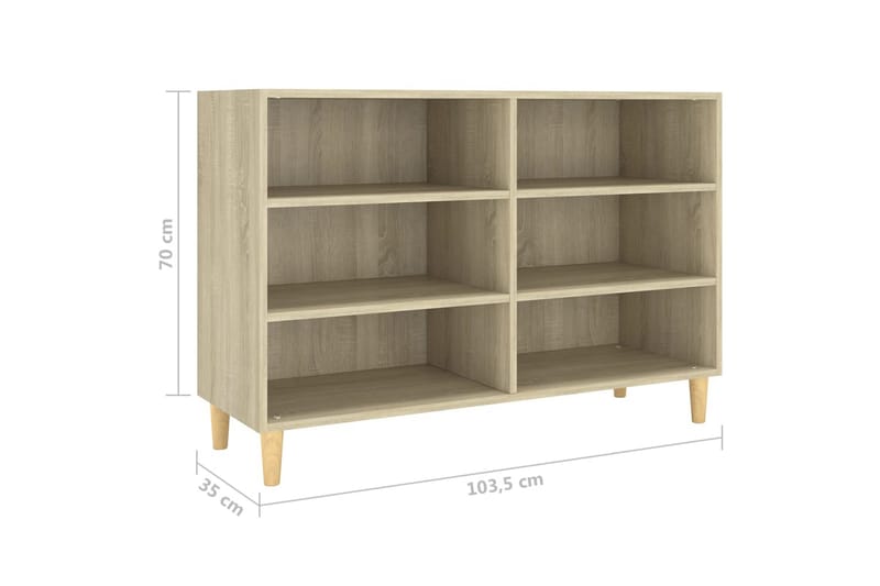 Skänk sonoma-ek 103,5x35x70 cm spånskiva - Ek - Förvaring - Förvaringsmöbler - Skänkar & sideboards