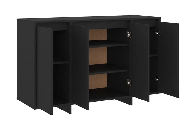 Skänk svart 120x41x75 cm spånskiva - Svart - Förvaring - Förvaringsmöbler - Skänkar & sideboards