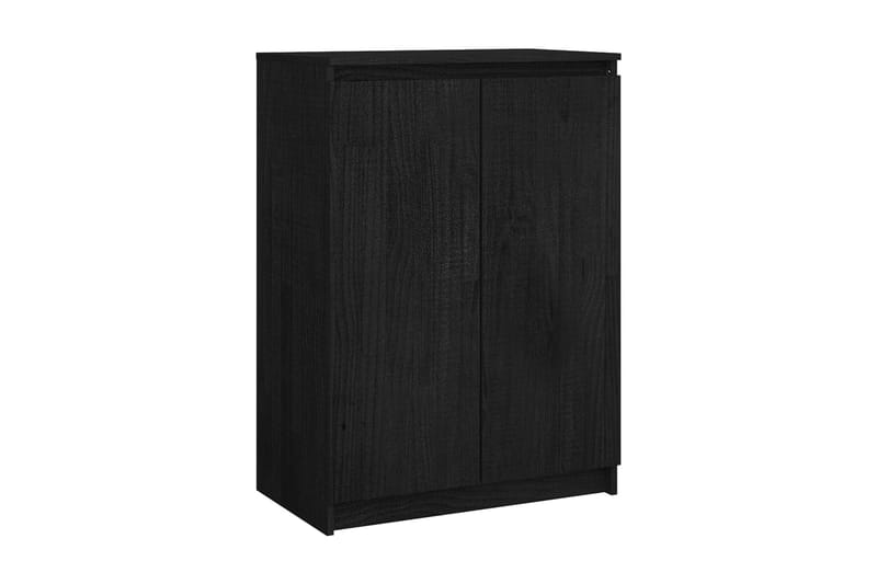 Skänk svart 60x36x84 cm massivt furuträ - Svart - Förvaring - Förvaringsmöbler - Skänkar & sideboards