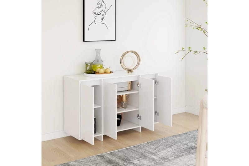 Skänk vit 120x41x75 cm spånskiva - Vit - Förvaring - Förvaringsmöbler - Skänkar & sideboards