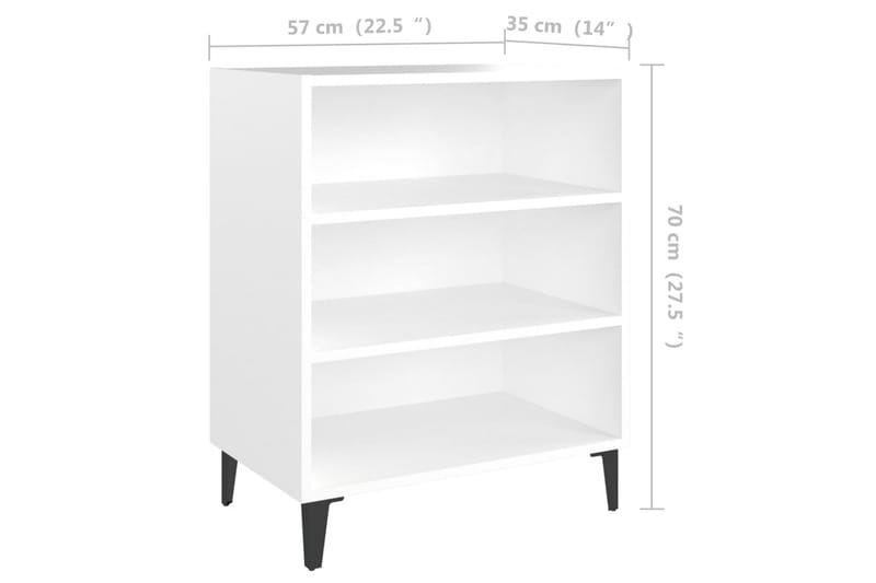 Skänk vit 57x35x70 cm spånskiva - Vit - Förvaring - Förvaringsmöbler - Skänkar & sideboards