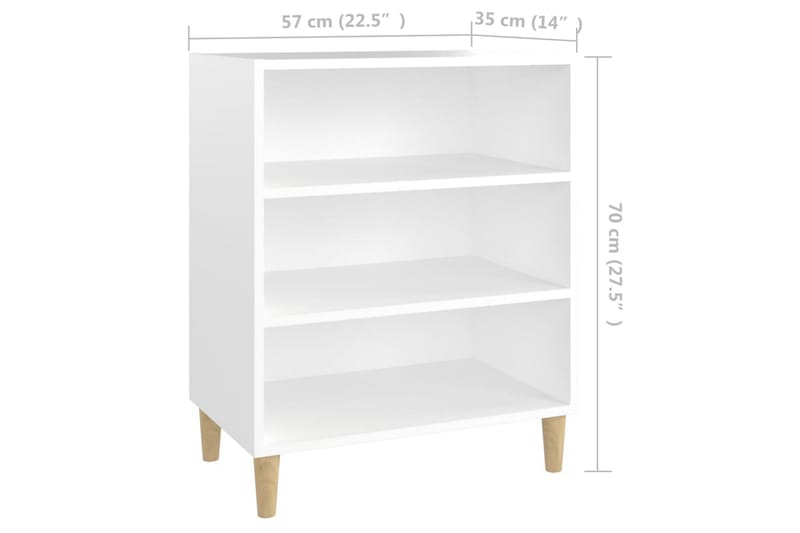 Skänk vit 57x35x70 cm spånskiva - Vit - Förvaring - Förvaringsmöbler - Skänkar & sideboards