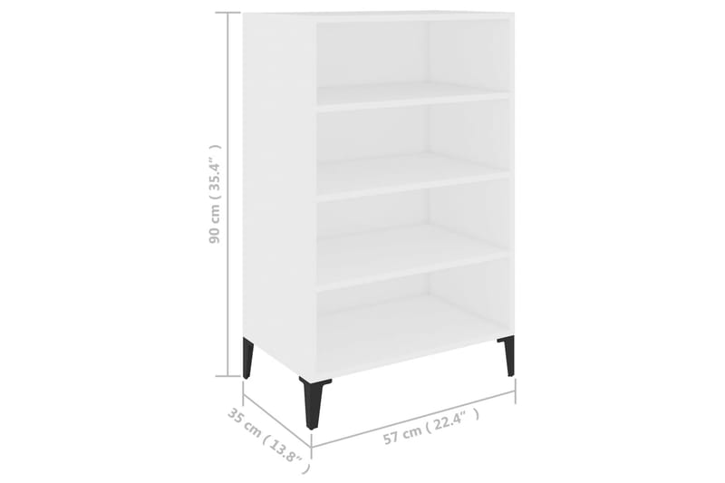 Skänk vit 57x35x90 cm spånskiva - Vit - Förvaring - Förvaringsmöbler - Skänkar & sideboards