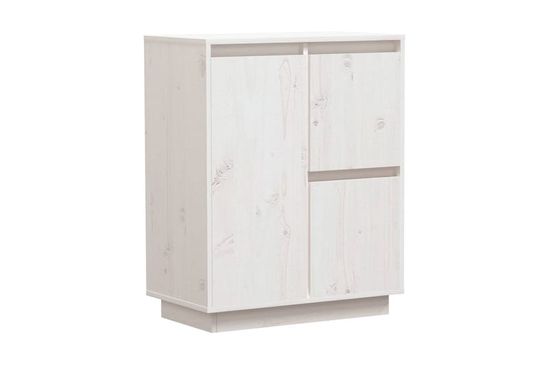 Skänk vit 60x34x75 cm massiv furu - Vit - Skänkar & sideboards