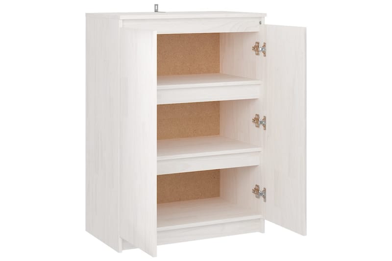 Skänk vit 60x36x84 cm massivt furuträ - Vit - Förvaring - Förvaringsmöbler - Skänkar & sideboards