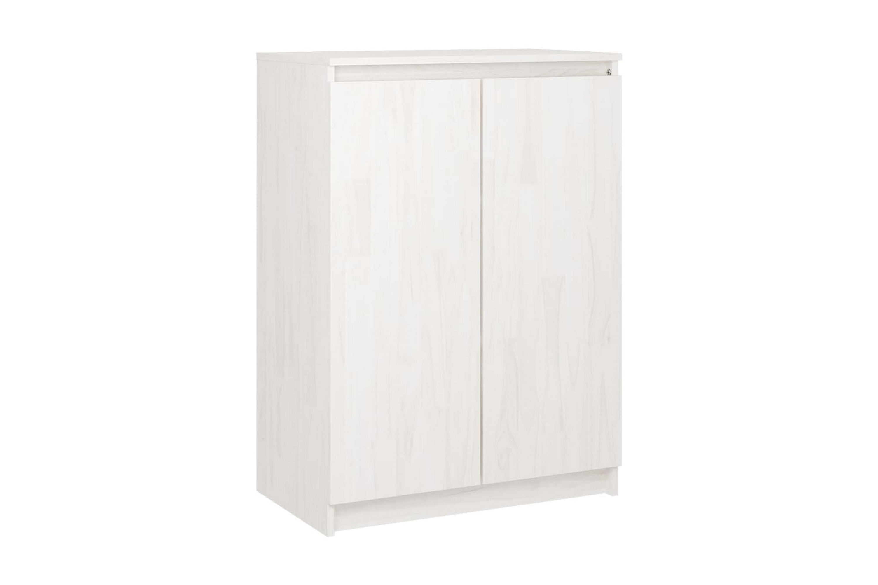 Skänk vit 60x36x84 cm massivt furuträ – Vit