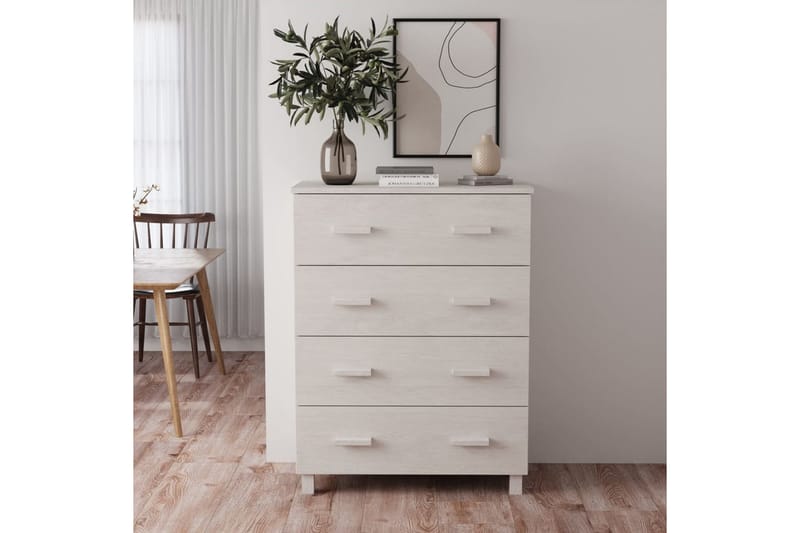 Skänk vit 79x40x103,5 cm massiv furu - Vit - Förvaring - Förvaringsmöbler - Skänkar & sideboards