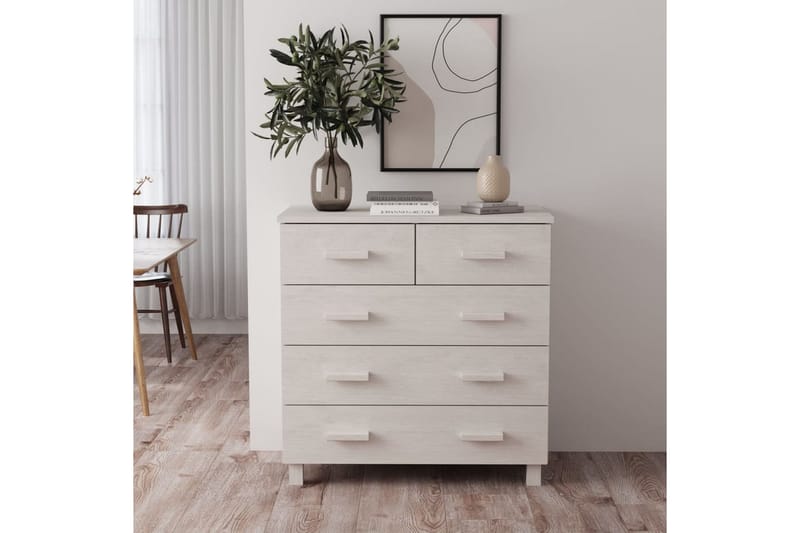 Skänk vit 79x40x80 cm massiv furu - Vit - Förvaring - Förvaringsmöbler - Skänkar & sideboards