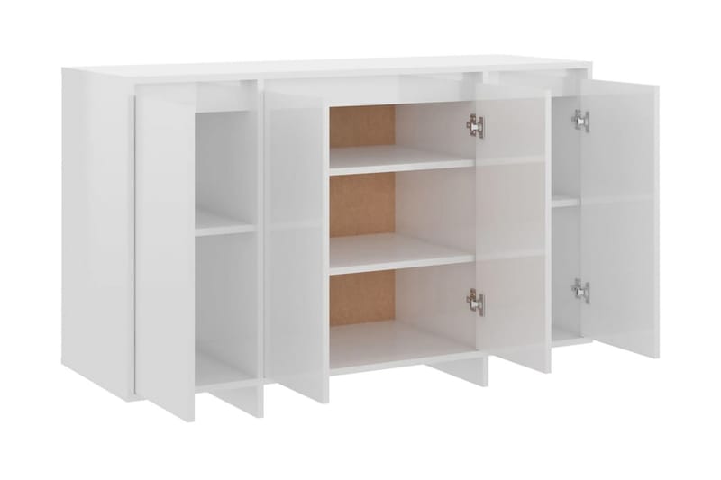 Skänk vit högglans 120x41x75 cm spånskiva - Vit högglans - Förvaring - Förvaringsmöbler - Skänkar & sideboards