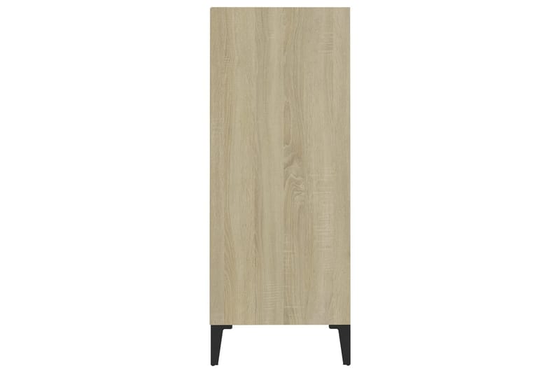 Skänk vit och sonoma-ek 57x35x90 cm spånskiva - Vit - Förvaring - Förvaringsmöbler - Skänkar & sideboards