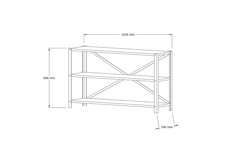 AGATEA Bokhylla 103x60 cm Vit - Förvaring - Hyllor - Bokhylla