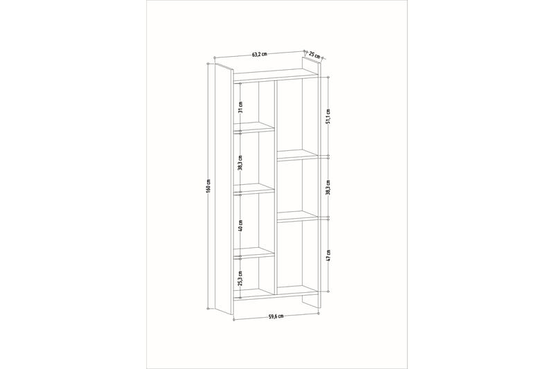 AUMELAS Bokhylla 63x25 cm Natur/Antracit - Förvaring - Hyllor - Bokhylla