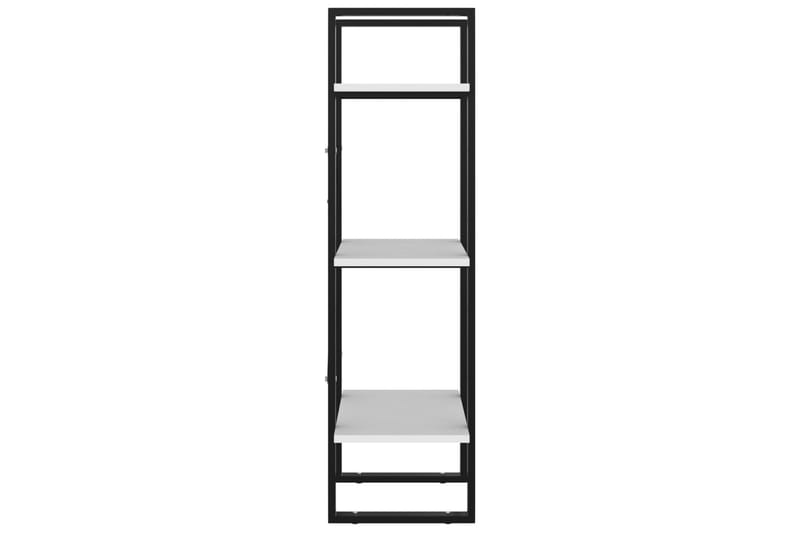 Bokhylla 3 hyllplan vit 40x30x105 cm spånskiva - Vit - Förvaring - Hyllor - Bokhylla