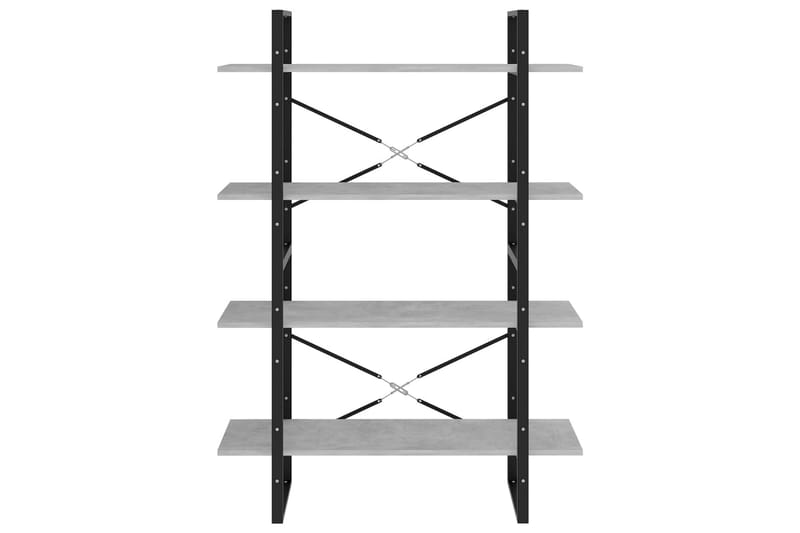 Bokhylla 4 hyllplan betonggrå 100x30x140 cm spånskiva - Betonggrå - Förvaring - Hyllor - Bokhylla