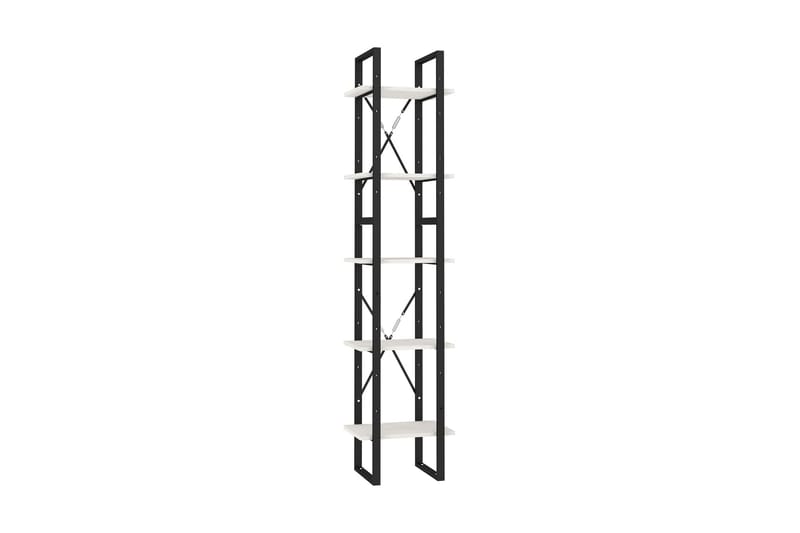 Bokhylla 5 hyllplan vit 40x30x175 cm furu - Vit - Förvaring - Hyllor - Bokhylla