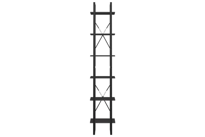 Bokhylla 6 hyllplan grå 40x30x210 cm spånskiva - Grå - Förvaring - Hyllor - Bokhylla