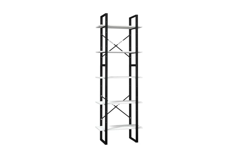 Bokhylla med 5 hyllplan vit 60x30x175 cm furu - Vit - Förvaring - Hyllor - Bokhylla