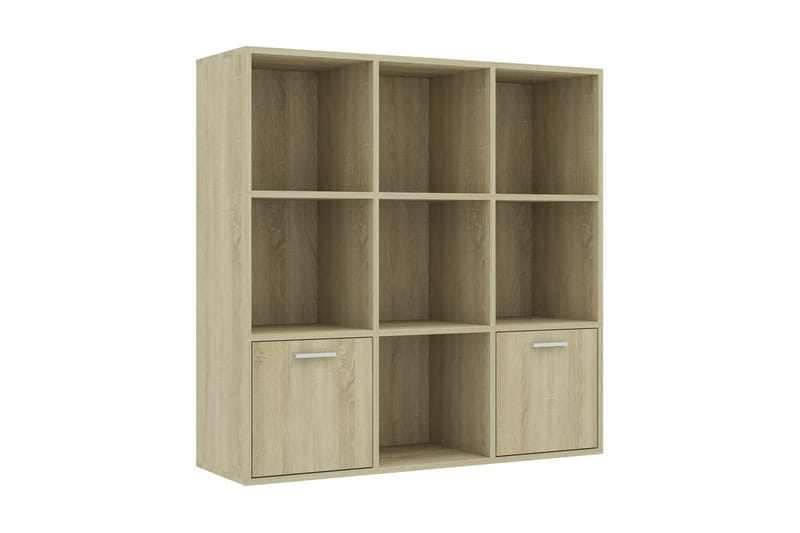 Bokhylla sonoma-ek 98x30x98 cm spånskiva - Brun - Förvaring - Hyllor - Bokhylla