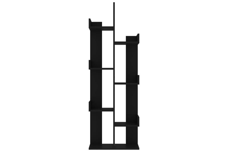 Bokhylla svart 48x25,5x140 cm spånskiva - Svart - Förvaring - Hyllor - Bokhylla