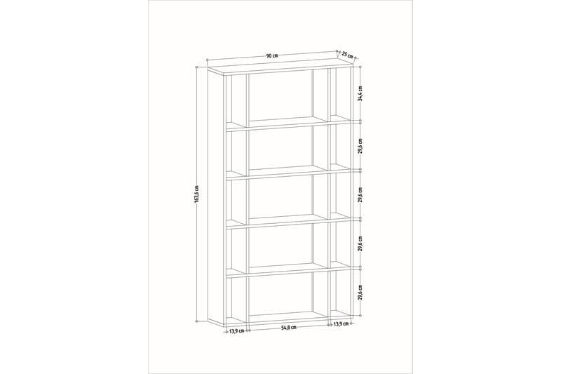 DOUMA Bokhylla 90x25 cm Antracit - Förvaring - Hyllor - Bokhylla