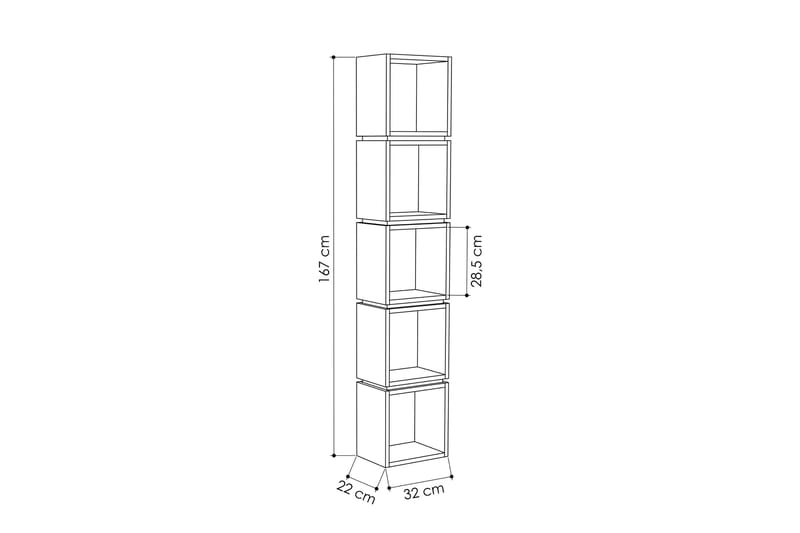 ELDGARNSÖ Bokhylla 32 cm Brun/Vit - Förvaring - Hyllor - Bokhylla