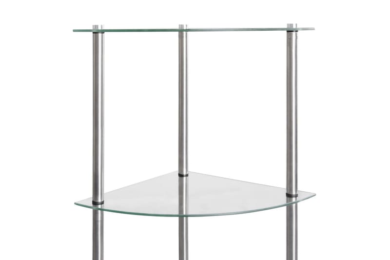 Hylla 6 hyllplan transparent 30x30x160 cm härdat glas - Transparent - Förvaring - Hyllor - Bokhylla