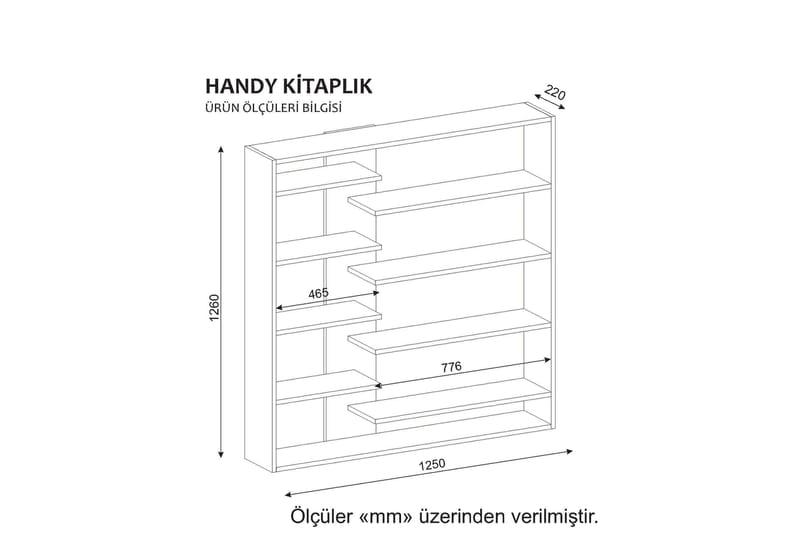 JACKI Bokhylla Stor Vit - Vit - Förvaring - Hyllor - Bokhylla