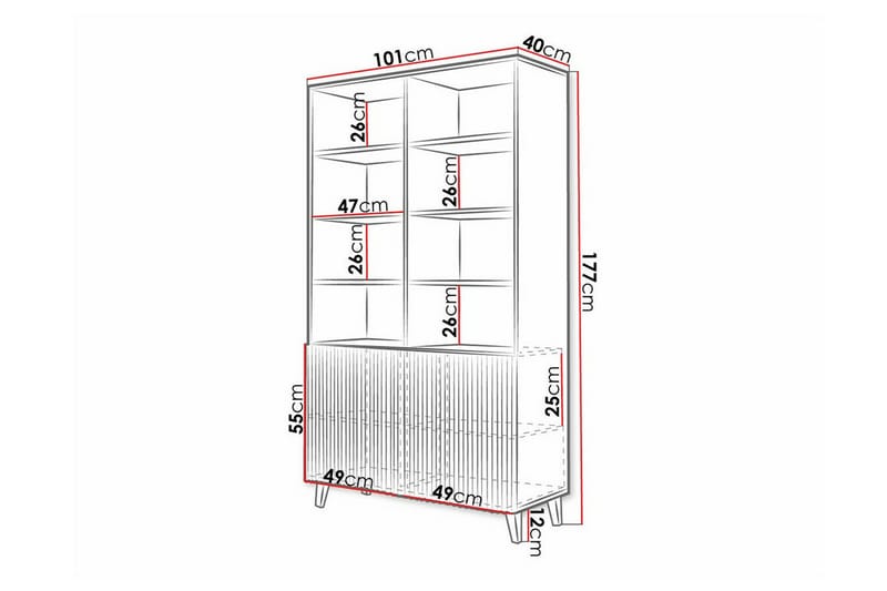 Juniskär Bokhylla 101x40 cm Svart - Förvaring - Hyllor - Bokhylla