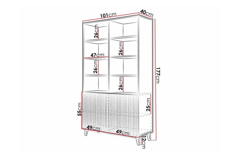 Juniskär Bokhylla 101x40 cm Vit - Förvaring - Hyllor - Bokhylla