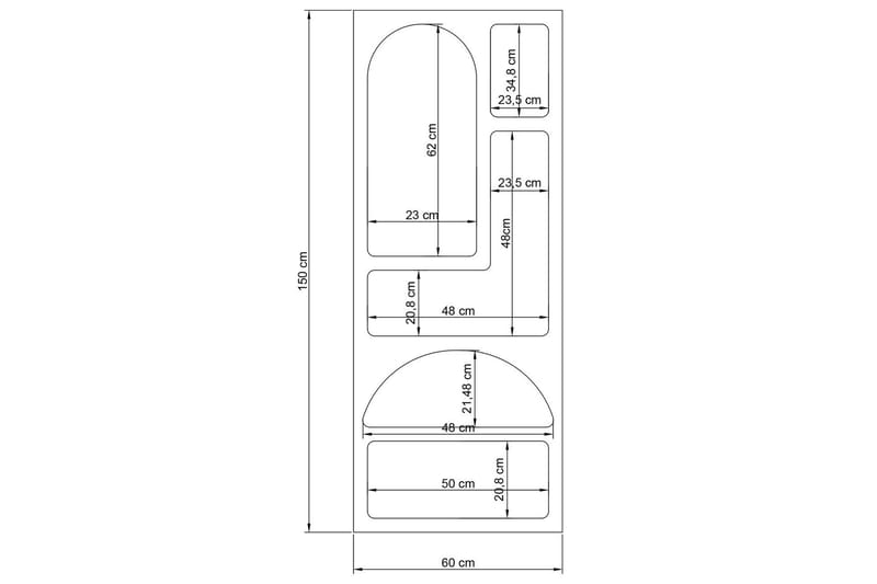 Najrana Bokhylla 60 cm Vit - Förvaring - Hyllor - Bokhylla