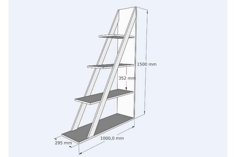 ONAMOND Bokhylla 30x100 cm Antracit - Förvaring - Hyllor - Bokhylla