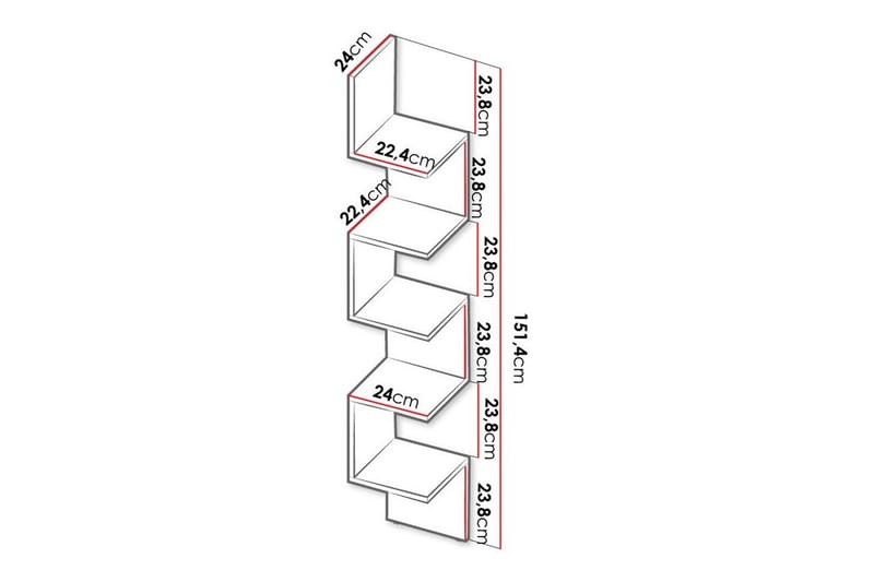 Strathy Bokhylla 24x24 cm Vit - Förvaring - Hyllor - Bokhylla