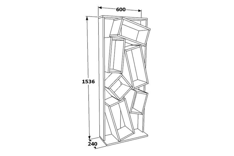 TROIT Bokhylla 63 cm Vit - Förvaring - Hyllor - Bokhylla